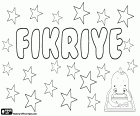 Fikriye, nom turc. Vient du nom arabe Fikriyya, féminin de Fikri qui signifie intellectuel