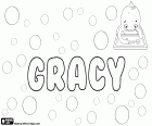 Gracy, variante de Grace et Gracey. Nom d'origine biblique