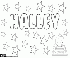 Halley, nom utilisé pour les filles et les garçons. Halley, nom de diverses origines. Halley, variante de Hallie et Harriet. Halley est également un patronyme français