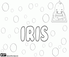 Iris, nom de jeune fille, déesse de l'Olympe, le messagère des dieux dans la mythologie grecque. Iris, nom d'origine grecque dans de nombreuses langues