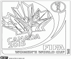 Logo de Coupe du monde de football féminin FIFA 2015. Le Championnat du monde se joue au Canada entre le 6 juin et 5 juillet 2015