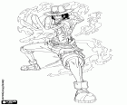 Portgas D. Ace, également connu sous le nom de Ace aux Poings Ardents, est le frère adoptif de Luffy. Ace a le pouvoir de manipuler et de transformer le feu. Ace, un personnage de One Piece