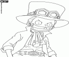 Sabo est un enfant de dix ans qui apparaît au début du flash-back de Luffy