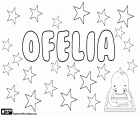 Ofelia, nom de jeune fille dans de nombreuses langues comme espagnol, portugais, polonais, italien, suédois, hongrois et catalan. Ofelia, nom dérivé du nom grec Ophelas