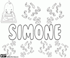 Simone, nom de jeune fille en plusieurs langues, variante de Simona. Simone, nom masculin en italien. Simone, nom dérivé de l'hébreu Sim'on