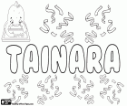 Tainara, variante de Taynara, Tainarah et Thaynara. Tainara, nom avec une origine autochtone brésilienne, dérivé de Tainá, sa signification est étoile