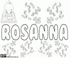 Rosanna, prénom féminin, mélange de Rosa et Anna. Variante de Rosanna, Rosana, Roseanne et Rosannah entre autres