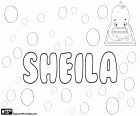 Sheila, variante de Shelagh et Sheelagh, nom d'origine irlandaise pour femme. Sheila, variante de Sheela, prénom féminin d'origine indienne et Sanskrit. Sheila, variante de Shayla et Shyla, nom dérivé de Kayla