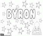 Byron, nom masculin d'origine anglaise. Byron est également un patronyme anglais