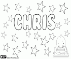 Chris, forme abrégée des noms anglais pour les garçons comme Christopher et Christian. Chris est aussi utilisé comme abréviation des noms féminins Christina et Christine