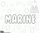 Marine, nom de jeune fille d'origine latine, variante de Marina, vient du Marinus quel moyen de la mer