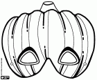 Un masque pour vous déguiser comme une citrouille Jack-O'-lantern, célèbres citrouilles d'Halloween
