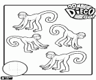 Apprendre à compter jusqu'à quatre avec 4 singes de Diego