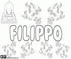 Filippo, nom italien de garçon, dérivé de l'ancien nom grec Philippos qui signifie ami des chevaux