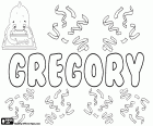 Gregory, nom pour enfants en anglais et aussi en Français, dérivé du nom Latin Gregorius, qui vient du grec Gregorios