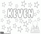 Keven, nom pour garçon d'origine gaélique. Keven est une variante de Kevin, d'autres variantes sont Kevyn et Kevan
