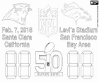 Les Panthers de la Caroline contre les Broncos de Denver, le match de Super Bowl 2016 dans 7 février 2016 au Levi's Stadium à Santa Clara, Californie