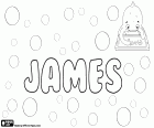 James, prénom masculin d'origine latine, dérivé de Iacomus. James, nom populaire en anglais, également utilisé comme un nom dans d'autres langues