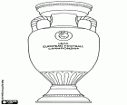 Le trophée du Championnat d'Europe UEFA, le trophée Henri Delaunay. Le Championnat d'Europe, le tournoi international des équipes nationales de football en Europe qui se tient tous les quatre ans