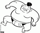 Un lutteur de sumo, un sport typiquement au Japon