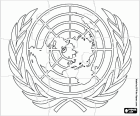 Casse-tête avec le logo de l’Organisation des Nations Unies, les ONU