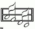 Un symbole représentant la musique avec deux notes de musique