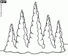 Stalagmites sont des accumulations de minéraux qui se forment par précipitation de gouttes sur le sol des grottes