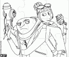 Puzzle de Gru et Lucy Wilde, les personnages du film Moi, moche et méchant 2