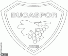 Emblème de Bucaspor Kulübü, club de football dont le siège est à Izmir, ville métropolitaine dans l’extrême ouest de l’Anatolie, la troisième ville plus peuplée de la Turquie