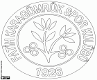 Bouclier de Fatih Karagümrük Spor Kulübü, club de football basé dans le quartier de Karagümrük dans le quartier de Fatih, ville de plus peuplée et le plus grande de Istanbul, Turquie