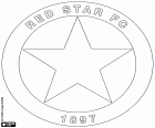 Insigne du Red Star Football Club, club de football basé à Saint-Ouen, une commune située dans la département de Seine-Saint-Denis, au nord de Paris