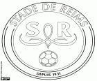 Insigne du Stade de Reims, club de football français de Reims, ville de Marne, dans le nord-est de la France, région de Champagne-Ardennes