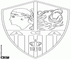 Logo Athletic Club Ajaccio, AC Ajaccio ou Athletic Club Aiacciu, en langue Corse, club de football de la ville d’Ajaccio, la capitale de la Corse