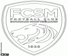Insigne du Football Club Sochaux-Montbéliard, FC Souchaux, FCSM, club de football de Sochaux et Montbéliard, villes de la région Franche-comté à Lorraine