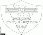 Logo de Kardemir Karabük Spor Kulübü, club sportif basé dans la ville de Karabük, capitale de la province éponyme, dans la région de la mer Noire dans le nord de l’Anatolie