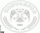 Emblème de Atiker Konyaspor Kulübü, club sportif dont le siège est à Konya, grande ville de la région de l’Anatolie centrale et capitale de la province du même nom