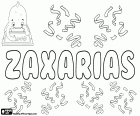 Zaxarias, nom pour garçon, translittération alternative pour le nom grec, Zacharias