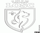 Bouclier du Lille Olympique Sporting Club, LOSC Lille, club de football avec le siège à Lille, ville du Nord de la France et le chef-lieu de la région Nord-Pas-de-Calais-Picardie