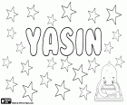 Yasin, nom masculin d’origine arabe formée par l’union des deux lettres arabes liés au Coran. Yasin, variante de Yassin, est un nom utilisé dans plusieurs langues comme l’arabe, turc, persan, pakistanais et l’ourdou.