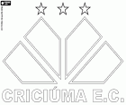 Bouclier de Criciúma Esporte Clube, club de football basé à Criciúma, ville de l’état de Santa Catarina dans la région du sud du Brésil