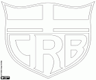 Emblème du Clube de Regatas Brasil, CRB, club de sport et club de football basé à Maceió, ville à côte sur l’océan Atlantique et la capitale de l’Etat d’Alagoas, dans la région nord-est du Brésil