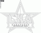 Emblème du FK SKA-Khabarovsk, club de football dont le siège est à Khabarovsk, la deuxième plus grande ville, après Vladivostok, dans l’Extrême-Orient russe, capitale du kraï de Khabarovsk et du District fédéral extrême-oriental