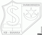 Emblème du Klub Sportowy Siarka Tarnobrzeg, club basé à Tarnobrzeg, ville sur la rive orientale de la Vistule, dans la Voïvodie des Basses-Carpates, dans le sud-est de la Pologne