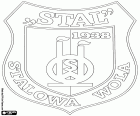 Insigne de Stal Stalowa Wola, club de football dont le siège est à Stalowa Wola, ville près de la rivière San, dans la Voïvodie des Basses-Carpates, dans le sud-est de la Pologne