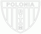 Insigne du Klub Sportowy Polonia Bytom, club de football basé à Bytom, ville qui fait partie de l’aire métropolitaine de Katowice, dans la voïvodie de Silésie, dans le sud de la Pologne