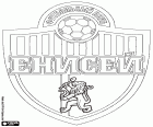 Logo de FK Ienisseï Krasnoïarsk, club de football basé à Krasnoïarsk, ville située dans la région de Sibérie orientale et la capitale du kraï de Krasnoïarsk. Futbolny Klub Yenisey Krasnoyarsk, translittération du nom d'origine russe