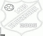 Bouclier de Miejski Klub Sportowy Kluczborku, club de football basé à Kluczbork, ville du sud-ouest de la Pologne dans la voïvodie d’Opole
