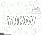 Yakov, nom pour garçon qui correspond à Jacob, utilisé en Russie et en Bulgarie, variante de Jakov, Iakov et Yacov. C’est également une variante du même nom translittéré de l’hébreu Yaakov