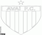Logo de Avaí Futebol Clube, club de football dont le siège est à Florianópolis, ville sur la côte Atlantique dans le sud du Brésil et la capitale de l’état de Santa Catarina