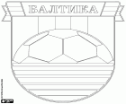 Insigne du FK Baltika Kaliningrad, club de football dont le siège est à Kaliningrad, ville portuaire à l’embouchure de la rivière Pregel pour la mer Baltique et la capitale de l’oblast de Kaliningrad, enclave isolée du reste du territoire russe